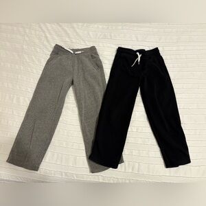 Old Navy Kids Black and Gray Wide Leg Sweats  (2 pairs)